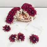 Purple Jewelry Set with Moti