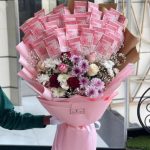 Money Bouquet with Imported Roses