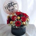 Happy Birthday Balloon With Flower Box