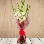 Send 12 White Glads Bouquet