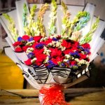 Mix Flower Bouquet Red & White