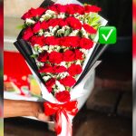 50 Red roses One Side Bouquet