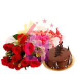 Send 1lbs cake with 12 rose