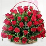 2 Dozen Roses Basket