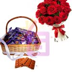 Chocolate With Red Roses