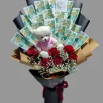Send Cash Bouquet with Teddy Roses