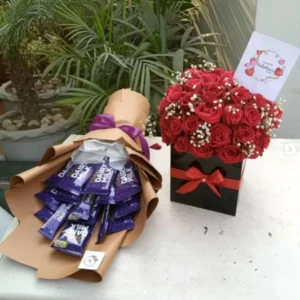 Send Chocolate Bouquet With Flower Box