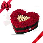 Heart Box Of Chocolate And Roses - Giftinday
