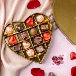 Gold Heart Box Of Lals Chocolates - Giftinday