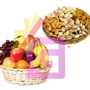 Send Half Kg Dry Fruit With 5kg Seasonal Fruit