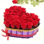 Send Heart Shape Arrangment With Rose