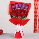 Send Imported Roses With Dairy Milk