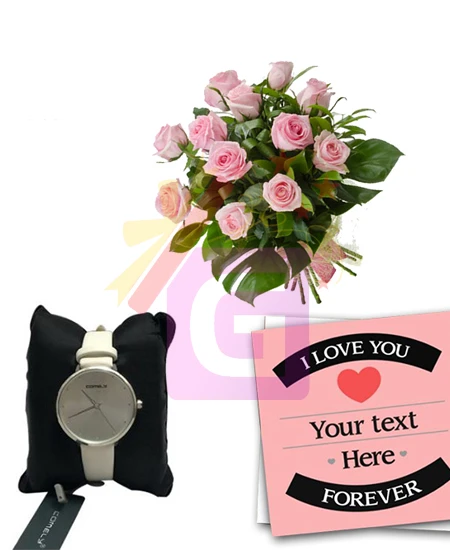 Ladies Watch , Roses , With Love You Card Send Ladies Watch , Roses , With Love You Card