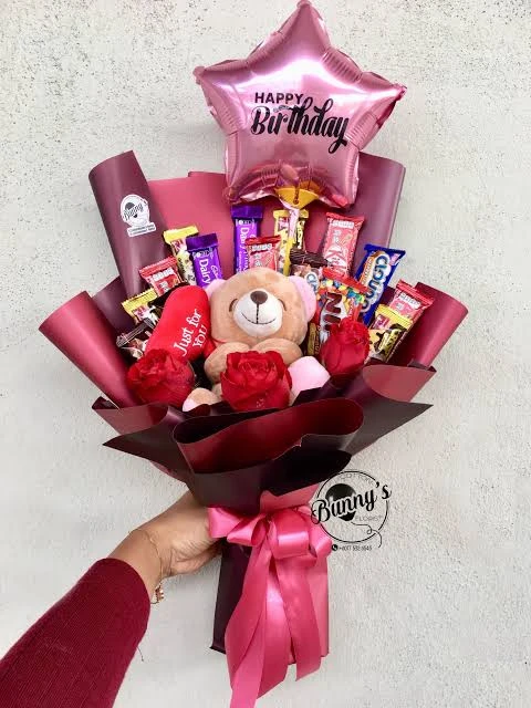 Mix Chocolate Teddy Bouquet Send Mix Chocolate Teddy Bouquet