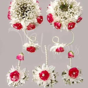 Send Red And White Bidal Jewelry