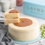 2.5 lbs Salted Caremal Cake by layers