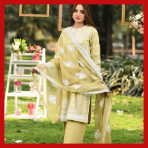 3 Piece Lawn Suit-Embroidered (Unstitched)