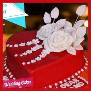 Red Cake Heart Shape