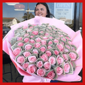 Cash Bouquet with Imported Roses