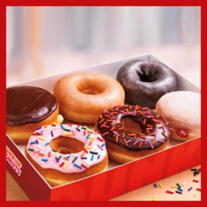 DUNKIN DONUTS 6 PCS