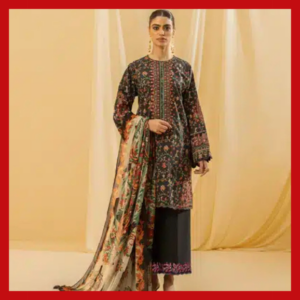 3 PIECE – DIGITAL PRINTED TEXTURED LAWN SUIT