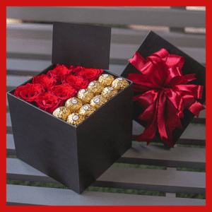 Roses Love Box With Frerro rocher