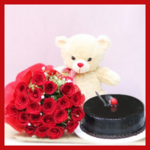 Teddy Cake Roses
