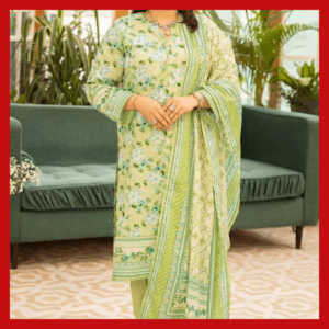 3PC Printed Lawn Unstitched For Mother