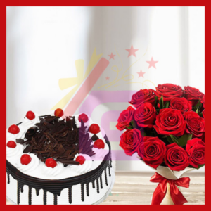 Black Forest Cake With Roses