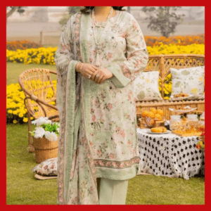 3PC Printed Lawn Unstitched For Mom Gift