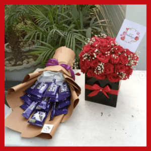 Chocolate Bouquet With Flower Box