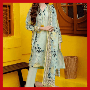 3PC Printed Lawn Unstitched Suit CL-42065 A