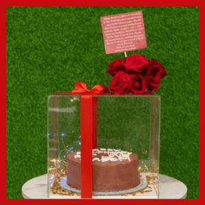 Cake With Acrylic Box