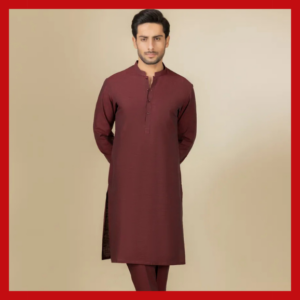 MAROON COTTON UNSTITCHED BY J.