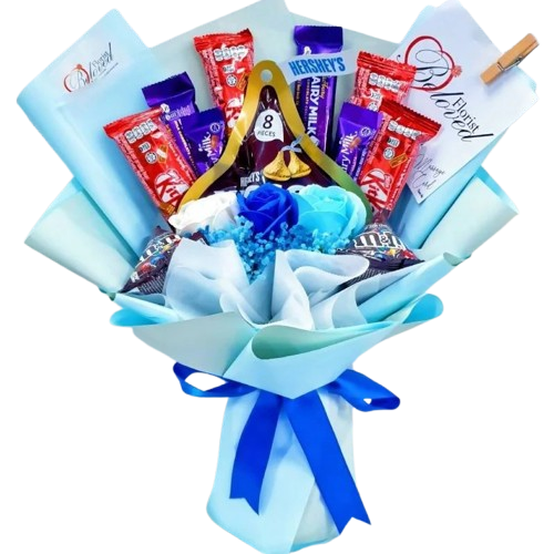 Chocolate bouquet and basket