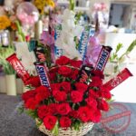 Roses Basket With Chocolate