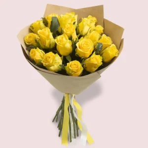 Send 10 Yellow Roses Bouquet