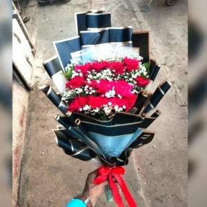 Send 24 Red Roses With Gipso Special