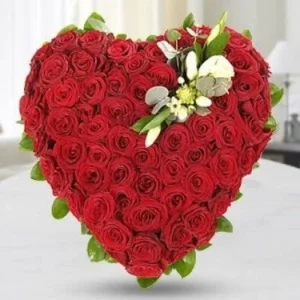 Send 48 Red Roses In Heart Shape