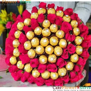 Send 50 Frerro Rocher With Roses