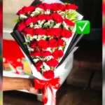 Send 50 Red roses One Side Bouquet