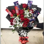 Send Chocolate With Imported Bouquet