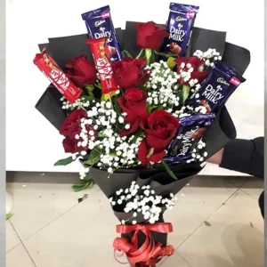Send Chocolate With Imported Bouquet