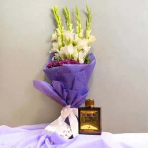 Send Glads And Daisy Bouquet With Perfume
