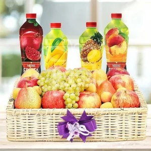 Send Juices With Fruit Basket