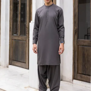 Send MUD BROWN BLENDED UNSTITCHED KAMEEZ SHALWAR FABRIC BY J.