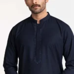 Send Navey Blue Kurta Shalwar By GulAhmed