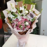 Send Pink And White Shaded Bouquet