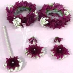 Send Purple Flower Jewelry Set