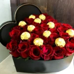 Send Red Roses In Heart Shape Box